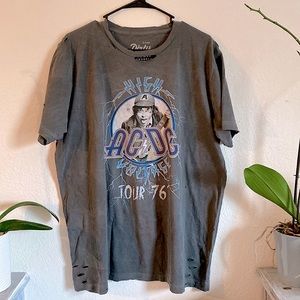 NWOT Dirty Cotton Scoundrels AC/DC High Voltage Tour 1976 Tee Shirt—Size XL